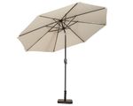  **SAVE 1/3** 3Metre Garden Parasol/ Umbrella- Crank And Tilt. Ivory Colour