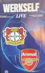 Bayer Leverkusen v Arsenal 2026 Champions League. Official  programme pamphlet
