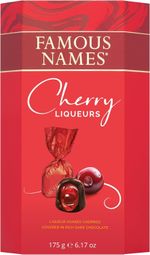 Famous Names Cherry Liqueurs 175g Dark Chocolate Cherries Gift Box Christmas