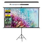 40" 60" Projector Screen with Stand Portable Projection Screen 16:9 Home Cinema