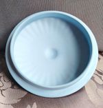 Wedgwood Blue Jasperware Round Lidded Trinket Box Neoclassical England