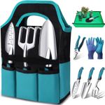 7-Piece Gardening Set, Heavy Duty Garden Tools Set with Ergonomic Non-Slip Handl