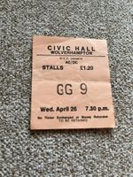 AC/DC Bon Scott ticket Wolverhampton Civic Hall 26/04/78  #GG9 Powerage tour