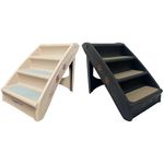 HugglePets Pet Stairs Plastic Folding Dog Step & Carpet Lightweight Sofa Access