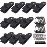 30x Tent Tarp Tarpaulin Clips Clamps Set Buckle Camping Tool Heavy Duty Reusable