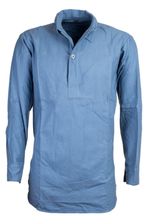 Smock Shirt Artist Workwear Workshirt Vintage Sky Blue Linen 100% Cotton VGC