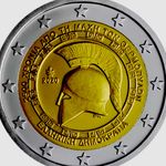 Greece 🇬🇷 Coin 2€ Euro 2020 Comm. Thermopilae Battle UNC from Roll Sparta 300