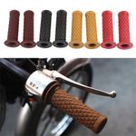 Pair Cafe Racer Vintage Motorcycle Handlebar Hand Grips 22mm 7/8" Universal GL