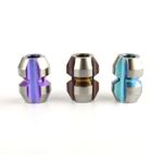 Titanium Alloy Parachute Cord Pendant Lanyard Bead Keychain DIY Zipper Head EDC