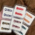 Press on Nails Short Square Cat Eye All Colours Collection With Glue Set False