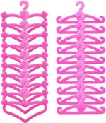 10x Mini Pink Coat Dress Clothing Hangers Made For 11" Fashion Dolls Free P&P