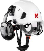 Mustbau Forestry Hard Hat Ventilated Clear Visor, Earmuffs, Adjustable RRP £57