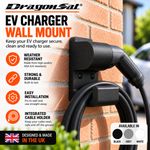 Type 2 EV Charging Cable Holder Wall Mount Plug Dock Holster Left or Right