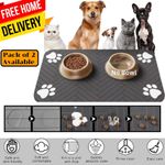 Large Pet Mat Dog Feeding Mat Non-Slip Food Bowl WaterProof Silicone Placement
