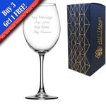 Personalised Engraved Enoteca Large Wine Glass, Gift Boxed, Personalise message