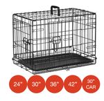 Folding Metal Dog Cage By Mr Barker Puppy Training Crates 5 sizes 24-42 Inch 