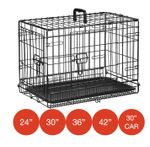 Folding Metal Dog Cage By Mr Barker Puppy Training Crates 5 sizes 24-42 Inch 