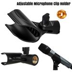 Adjustable Microphone Clip Holder for Mic Stand w/ 5/8" to 3/8" Screw Adapter UK