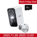 ieGeek No Monthly Fee 2K Wireless Security Camera Outdoor Battery CCTV System UK