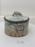 Beautiful Handmade Ethnic Soapstone Safari Designed Trinket Box