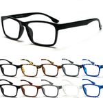 Classic Plain 0.00~+6.00 Reading Glasses Flat Top Lightweight Simple Frame L224