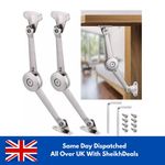 2Pcs Soft Close Lid Support Hinges with Screws & Hex Key, Satin Nickel Drop Down