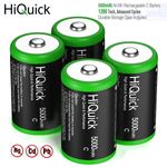 HiQuick Ni-MH C Size C Cell Rechargeable Batteries R14 High Capacity 5000mAh
