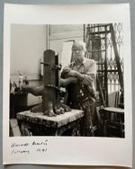 Kenneth Armitage, Artist, Sculptor, large SIGNED photograph, circa 1989
