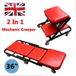 Mechanics Workshop Garage Creeper 36" Long Board Rolling Professional Crawler UK