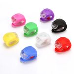 LED Bike Lights Set Front Rear Silicone Clip On Waterproof Bicycle Lamps