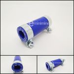 Classic Mini Blue Silicone Bypass Hose and Clips rover austin 998 cooper clubman