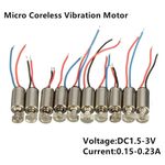 10PCS 4x8mm DC 1.5-3V Micro Cell Phone Coreless Vibration Motor Vibrator RC TOY