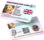 Assistance Dog  Card - Service Dog - with Lanyard and Cardholder