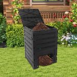 450L Black Green Composting Bin – Fast Organic Garden Composting, Eco-Friendly