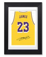 LEBRON JAMES LA LAKERS SIGNED POSTER PRINT PHOTO AUTOGRAPH JERSEY SHIRT GIFT