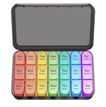 7 Day 3 Times Daily Pill Box Organiser with Large Compartments