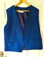 Taylor & Wright Men's Blue Formal Waistcoat Vest Size L Regular Polyester