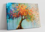 BRIGHT COLOURFUL TREE CONTEMPORARY DECOR CANVAS WALL ART PICTURE PRINT