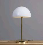 Table Lamp Bed Side  Contemporary Gold White Metal Dome Led Light Bulb Eco
