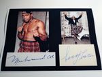 BOXING LEGENDS MUHAMMAD ALI & SONNY LISTON IN KILTS SIGNED PRE-PRINT EXCLUSIVE