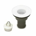 Caravan Sink/Basin White Waste & Plug - Straight 3/4"