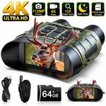 4K Night Vision Goggles 112MP IR Infrared Digital Binoculars Camping & Security