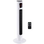 Slim Tower Fan 96 cm | Quiet <60 dB + Remote + Sleep Mode – White HOMCOM