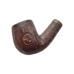 WW1 Kings Royal Rifle Corps KRRC Hand Engraved Trench Art Smoking Pipe Head