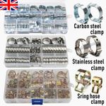 165/45x Assorted Double/Single Ear Hose Clamps Air Petrol Water Fuel Hose Clips