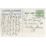 1934 Worlds Fair Stamp Cancellation, Stamp, Postcard, Chicago 1934 Exposition