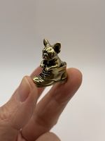 Small Brass Bulldog - ‘sat in a boot’  Gift Idea For Dog Lovers