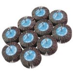 80 Grit 80mm Flap Wheel Disc Abrasive Sanding Pads For Drills Grinders 6mm Shank