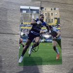 Joe Cokanasiga Signed A4 Photo Bath Rugby Autograph