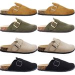 WOMENS FLAT CLOSED TOE SLIDES CLOGS MULES SLIP ONS SANDALS SHOES